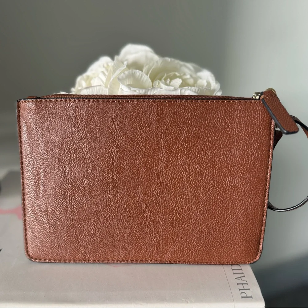 Calvin Klein Pebbled Leather Wristlet Clutch